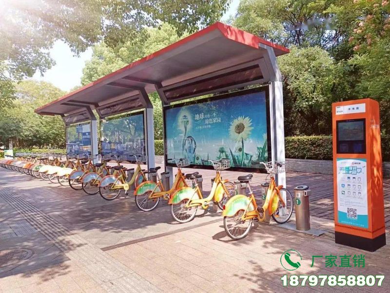 贡觉县城市中心智能共享单车候车棚